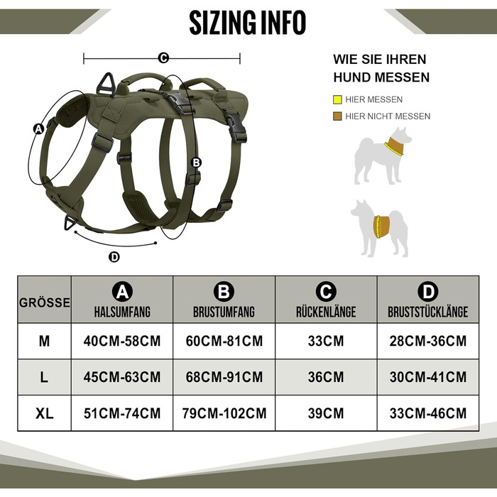 Шлейка для собак OneTigris T-Bone тактична, зелена, M (14-27 кг) - для полювання, прогулянок, тренувань