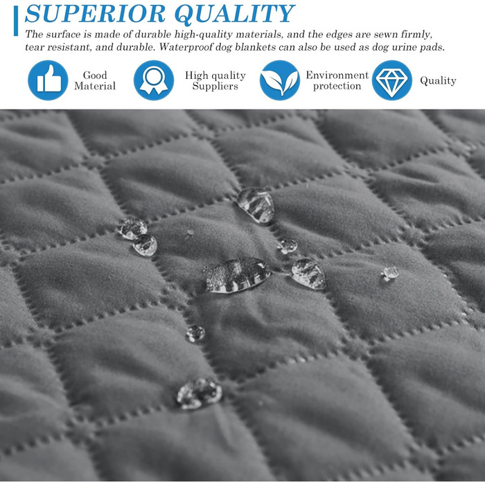 Ортопедичне ліжко для собак великих порід, водонепроникне, миється, 75x75 см