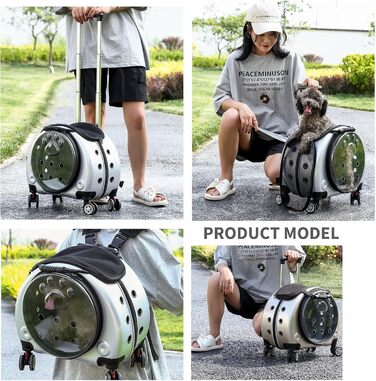 Рюкзак для тварин PETCUTE: зручний переносник для собак та котів до 7.5 кг, з підкладкою та вентиляцією, ідеальний для подорожей та прогулянок (срібний)