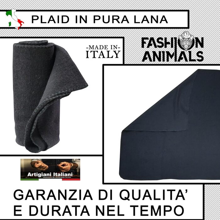 М'яка ковдра для домашніх тварин Luxus: вовна, кашемір, штучне хутро, 150x100 см, для собак та котів, чорна