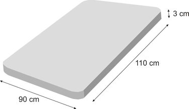 Килимок для собак, лежанка для собак, подушка для собак, будок для собак, великі породи, 90x70 см, коричневий, Codura, екологічна тканина льон