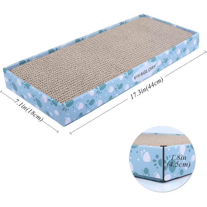 Кігтеточка для котів VIVAGLORY з картонної коробки, 3 шт. (44 x 18 см)