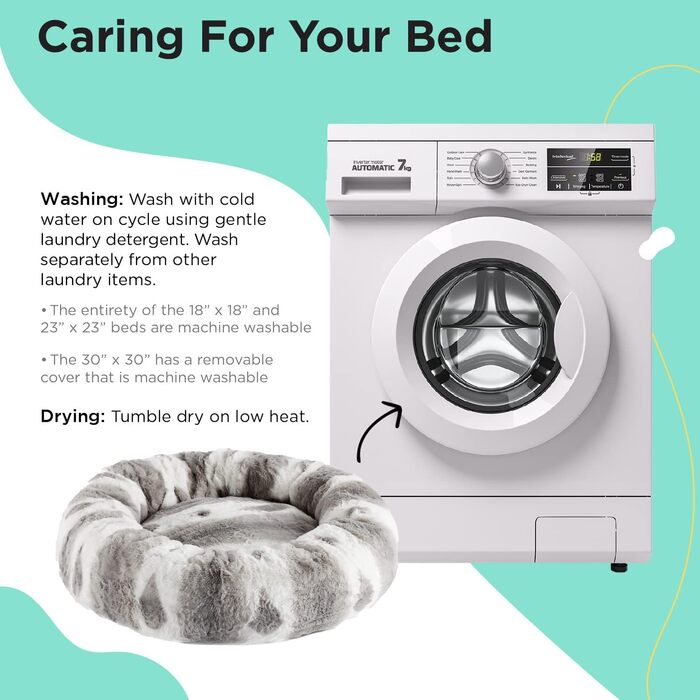 Крісло-лежанка для собак Best Friends by Sheri Hundebett, плюшеве, заспокійливе, у вигляді пончика, 58.4 x 58.4 см, сірого кольору, розмір S