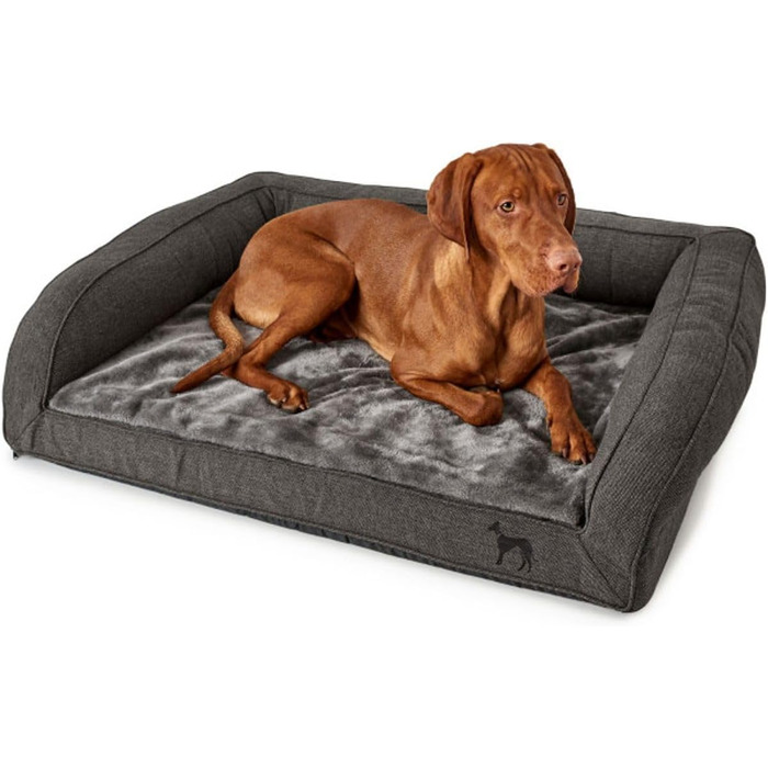 Ортопедичний собачий диван HUNTER Livingston антрацит, розмір L