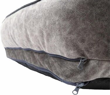 Ліжко для собак Rosewood з флісовою підкладкою, сіре, 64 x 64 x 20 см (67 x 85 x 25 см), розкладне