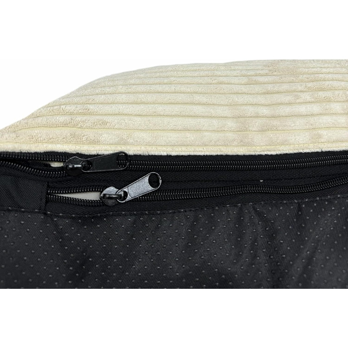 Ортопедичне ліжко для собак Elropet з м'якого корду, кошик для собак, XS/S/M/L/XL, кремовий (100x80x24 см)