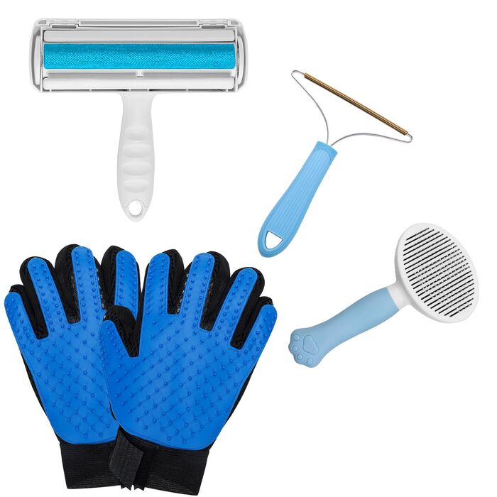 Набір щіток для тварин 5 шт. для видалення шерсті з меблів, щітки для собак та котів з довгою та короткою шерстю, ролики для видалення ворсу для дивану, ліжка, багаторазовий двосторонній набір