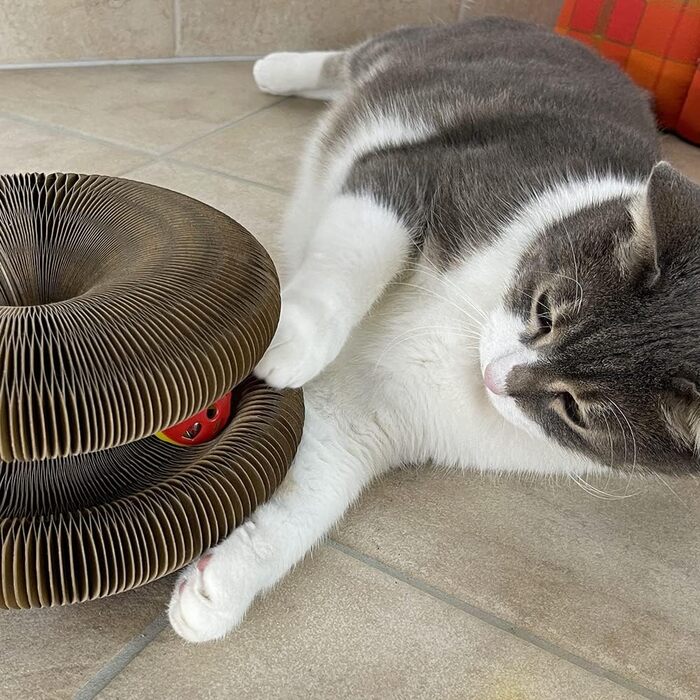 Котячий будиночок-стійка Kratzbaum: іграшка для котів, картон, коричневий, універсальний розмір