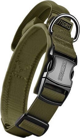 Нашийник для собак OneTigri з металевою застібкою (S, Ranger Green)