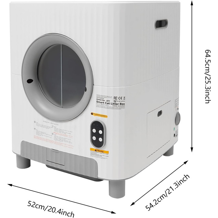 Автоматичний самоочисний лоток для котів з великим об'ємом. Електричний лоток для котів, інтелектуальний, самоочисний, великий, автоматичний.