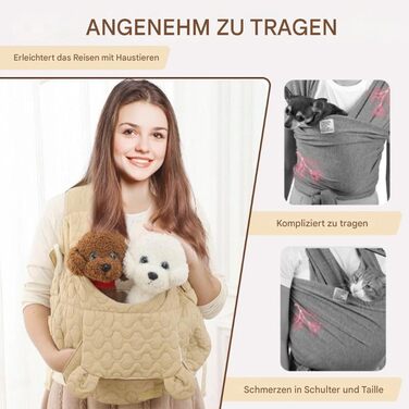 Рюкзак для собак і котів Sghtil: зручний, вентильований, для прогулянок та подорожей (Khaki)