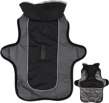 Тепла зимова куртка для собак, відображаюча куртка для собак, одяг для собак, чорний XX-Large
