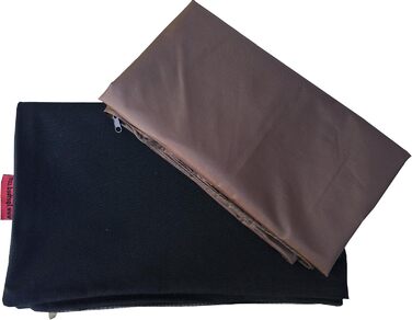 Лежанка для собак з Memory Foam, водонепроникний вкладиш, знімна наволочка - 2 розміри, 12 кольорів, чорний Canvas (середній, 34'X27'X3')