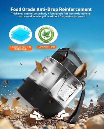 Портативна пляшка для води для собак PETNF, миска для води, не протікає, для великих собак, для подорожей, кемпінгу, прогулянок, пляжу, полювання