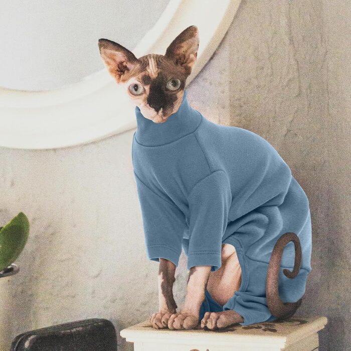Светр для котів Sphynx, після операції, з чотирма лапами, одяг для котів, універсальний, для Sphynx, Cornish Rex, Devon Rex, Peterbald