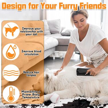 Fellwunder: щітка для видалення шерсті домашніх тварин, гребінець проти випадіння шерсті, підходить для всіх типів шерсті. М'який інструмент для вичісування підшерстка (1x щітка Fellwunder)