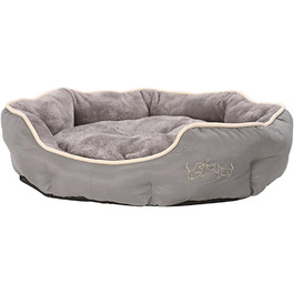 Ліжко для собак і котів Dehner Lieblinge Sammy, овальне, 90x80x14 см, поліестер, сіре