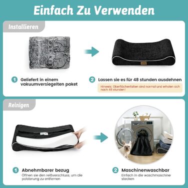 Лежанка для собак, 76x50x12 см, з високим бортиком - ортопедичний лежак для собак з корисного, водовідштовхувального та неслизького матеріалу у формі човна, підходить для собак до 16 кг, чорна, S (76x50x12 см)