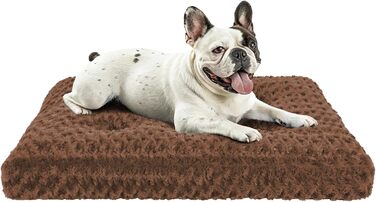 Килимок для собак Homaxy великих порід, ортопедичний, м'який, миючий, з антиковзним покриттям, 74x54x7 см, коричневий