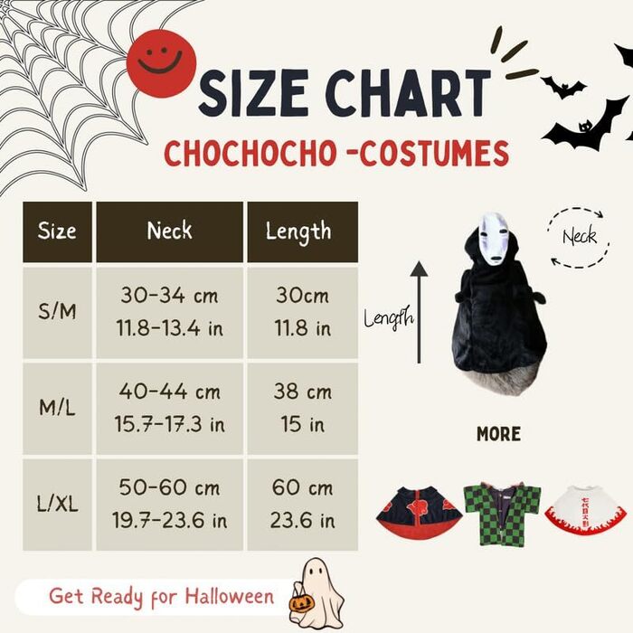 Костюм для собак та котів ChoChoCho Spirited Away No-Face, плюшевий косплей, ідеальний для Halloween, універсальний розмір