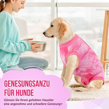 Комбінезон для собак після операції Eyein, рожевий, XL (55-63 см) - захисний одяг, альтернатива електронного нашийника