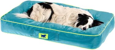 Ортопедичний лежак для собак та котів FERPLAST Polo - блакитний, 80x50x8 см, M, знімний наповнювач, миється, стійкий до подряпин