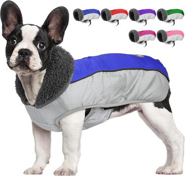 Зимовий теплий одяг для собак: водонепроникна жилетка з світловідбиваючими смугами, отвором для повідка, для малих, середніх та великих собак (рожева, розмір M)