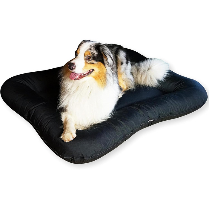 Ліжко для собак 4L Textil KLEO - великі породи, XL (130x110 см), чорний колір, з блискавкою, миється