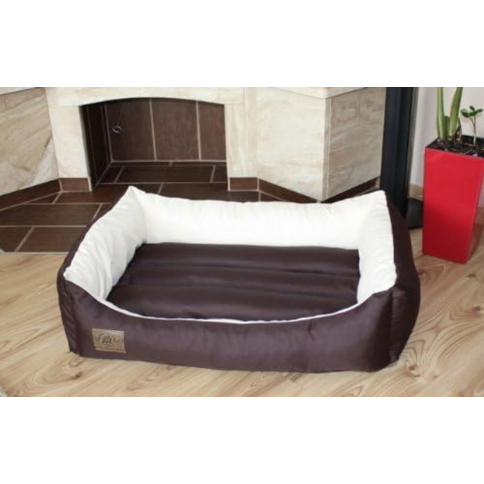 Крісло-лежанка для собак та котів Odol-Plu, 90x60 см, водонепроникне, коричнево-бежеве