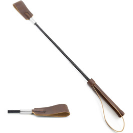 Вертикальна батіг для коней, 45 см, коричневий, батіг для коней, виготовлений з PU-шкіри, з неслизькою ручкою, для їзди верхи, тренувань, косплей