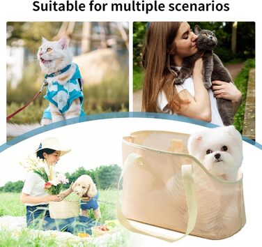 Трапеція для собак та котів, 38 x 27 x 21 см, легка та компактна переноска для вигулу, міцна та безпечна переноска для тварин, розмір L (30 x 20 x 10 см)