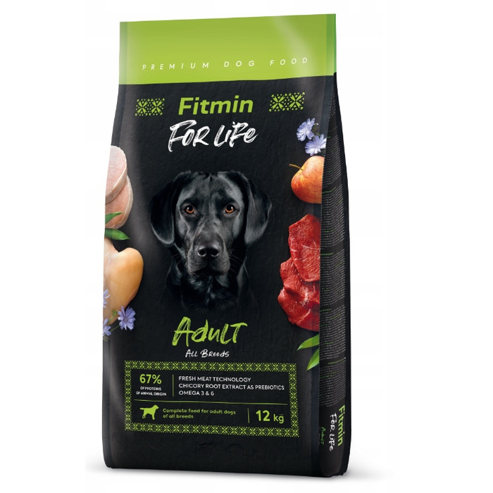 Сухий корм для дорослих собак усіх порід Fitmin Dog For Life, 12 кг