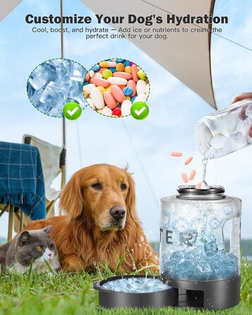 Водяна пляшка для собак великих порід, портативна, з мискою, для подорожей, прогулянок, кемпінгу, виготовлена з BPA-free матеріалу, не протікає