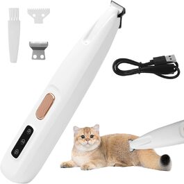 Бездротовий триммер для тварин PawTrim Pro з LED-підсвічуванням, USB, акумуляторний, вологостійкий. Для собак, котів, догляду за лапами, вухами, обличчям та тілом