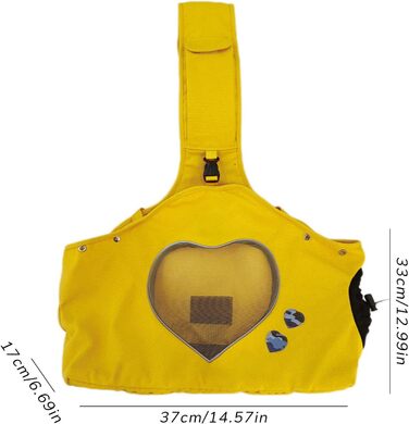 Транспортна сумка для собак та котів, переноска для тварин, зелено-жовта, 35.8 x 40.9 x 16.69 см