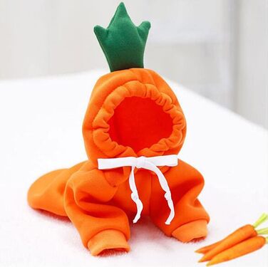 Теплий одяг для собак XIAOYU: Худі, світшот, куртка-комбінезон для цуценят на осінь/зиму з капюшоном у вигляді фруктів (капуста, морква, XXL)