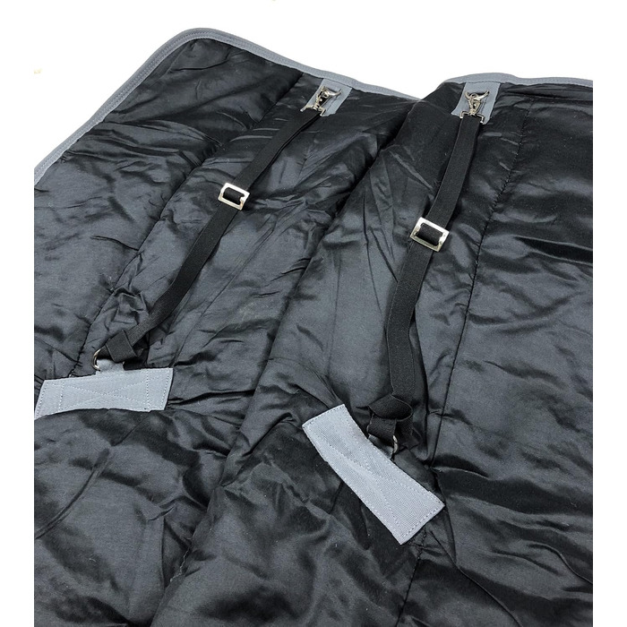 Зимова деки для коня, 500g, утеплена, м'яка, зручна, для стійла, чорна, 128 см