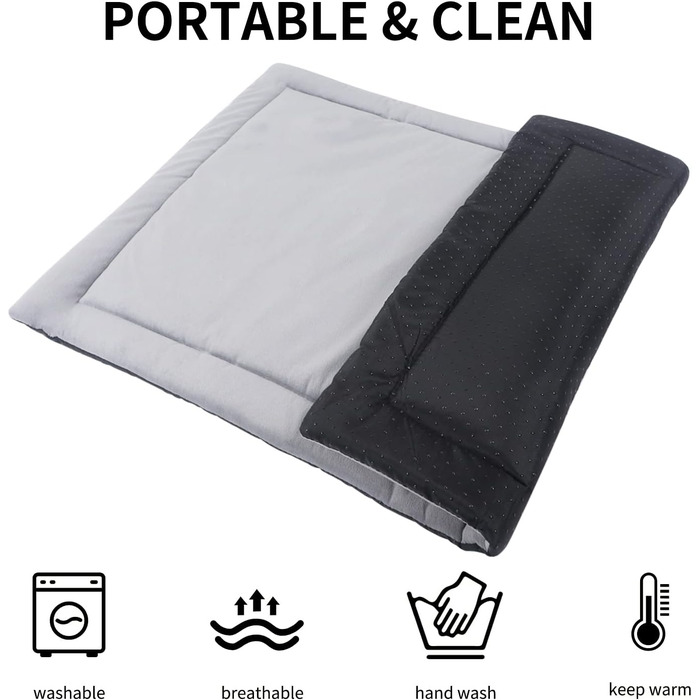 М'який килимок для собак та котів IEUUMLER FC004, 102*69 см / 89*58 см, сірий