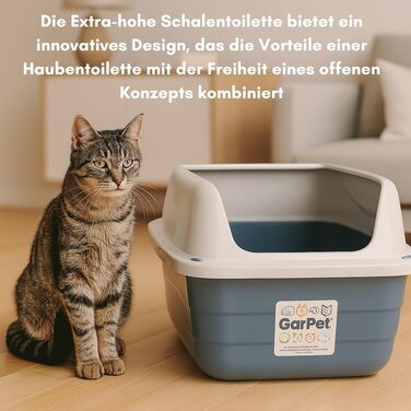 Котлові туалети для котів GarPet XXL: великі, відкриті, з високим бортиком, гігієнічні