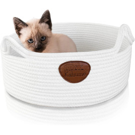 Квіткове ліжко для кота, лежанка з бавовняних мотузок, ECO лежанка для кота, лежанка для собак, ліжко для кота, місце для сну, лежанка для домашніх тварин, біле котяче ліжко