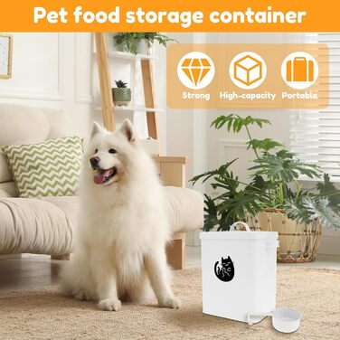 Металевий контейнер для котячого корму Leckerlidose, 6L, з герметичним кришкою та лопаткою, вінтажний дизайн, для сухого корму