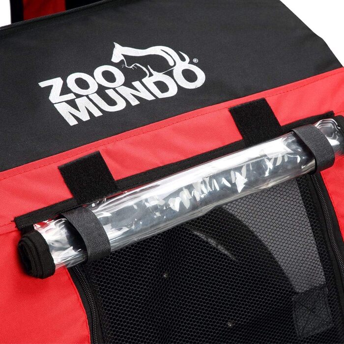 Фahrradanhänger Zoomundo для собак: червоний/чорний, срібна рама - Zoomundo