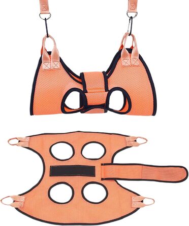 Гамак для собак та котів Nybhyjka для підстригання кігтів, зручна шлейка для грумінгу, помаранчевий, великий розмір