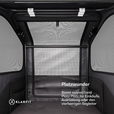 Причіп для собак Klarfit Goldie Home, 334 л, водовідштовхувальний, для дому та прогулянок, вантажопідйомність 40 кг, складаний, 16-дюймові колеса