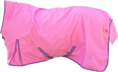 Indira Попона для коня Outdoor Pro 200г, водонепроникна, Ripstop 1200D, високий комір, 145 см, різні кольори (оранжевий, бірюзовий, рожевий, фіолетовий)