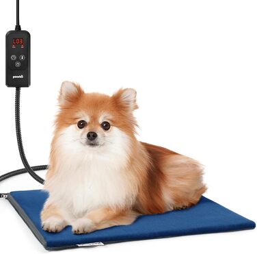 Кілимок гріючий для домашніх тварин Pecute: котики та песики, 40x45 см, з контролером, 6 температурних режимів