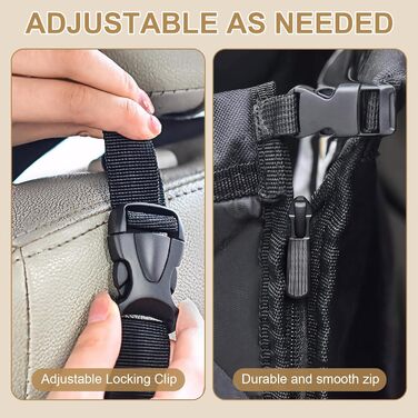 Автомобільний лежак для собак - переноска, чорний, з кріпленнями та ременем безпеки, для малих та середніх собак