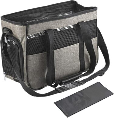 Сумка-переноска для собак маленьких порід, сіра | Безпечна подорож на природі, для відпочинку, кемпінгу, пікніків та прогулянок