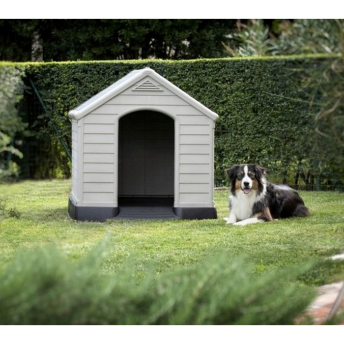 Будка для собак Curver з пластику, зовнішні розміри 99 x 95 x 99 см