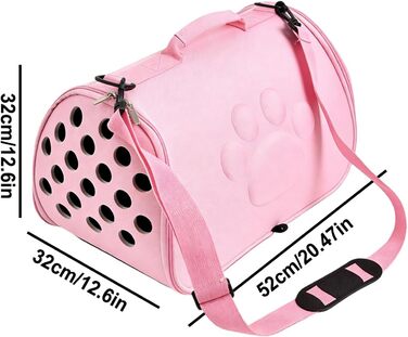 Сумка для тварин Katzen Reisetasche Рожева, L | Сумка-переноска для кота, собак, подорожей, міста